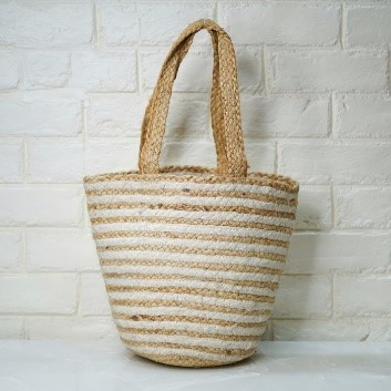 Braided Tote Bag, Jute Handbag, Shoulder Bag.