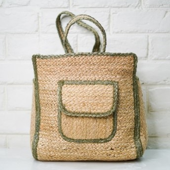 Handmade Eco-Friendly Jute Bags, Braided Tote Bag.