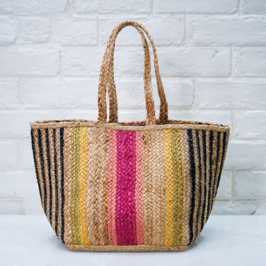 Bohemian Jute Tote Bag.