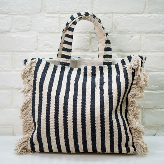 Hand Woven Stripe Bag.