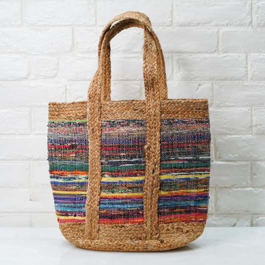 Ladies Jute Tote Handbag.