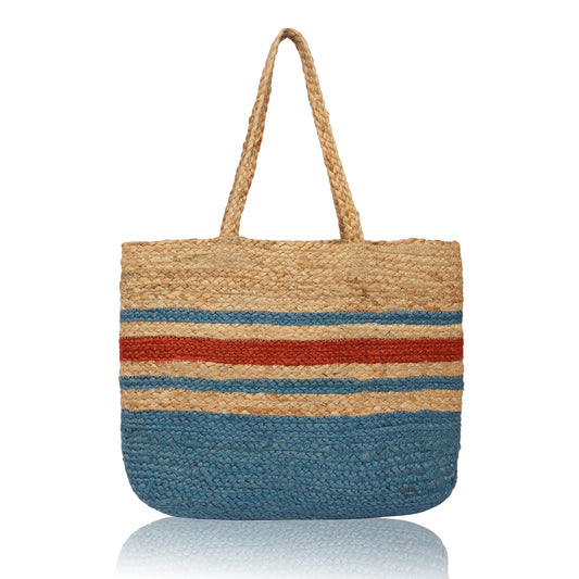 Trendy Fashion Environmentally Friendly Design Jute Tote Shopping Bag.