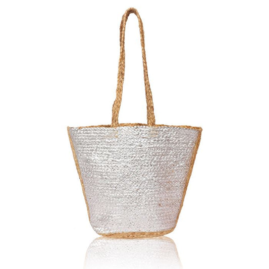 Jute Silver Women's Bag.