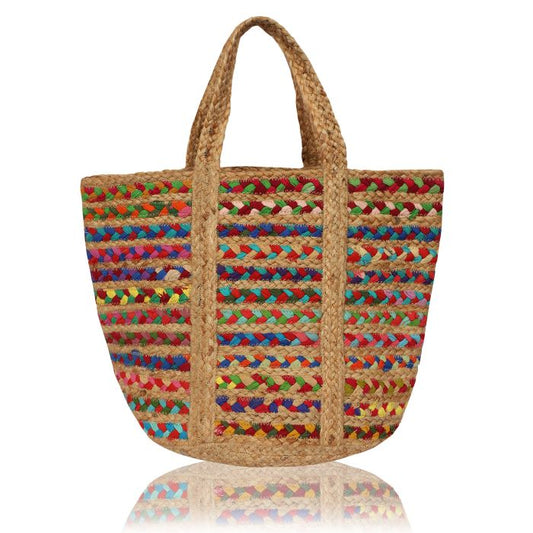 Summer bag for the sea, the beach, in jute.