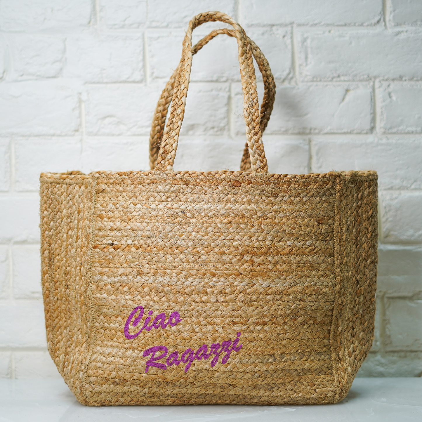 Luxury Jute Bags, Handmade Eco-Friendly Shopping Bag, Braided Tote Bag.