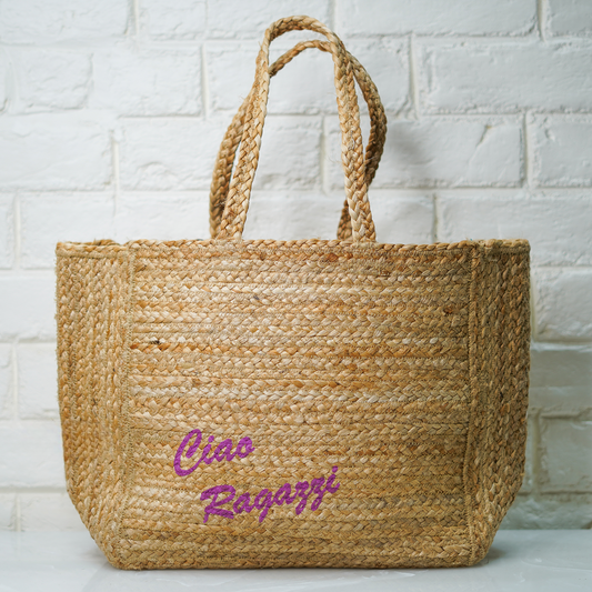 Luxury Jute Bags, Handmade Eco-Friendly Shopping Bag, Braided Tote Bag.